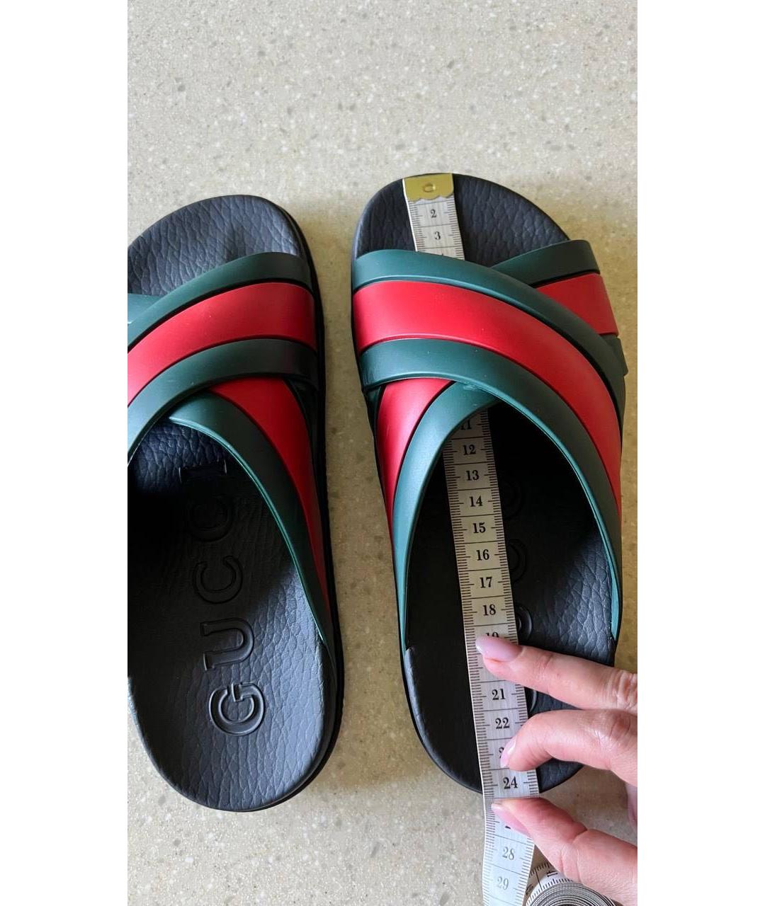 GUCCI Резиновые шлепанцы, фото 5