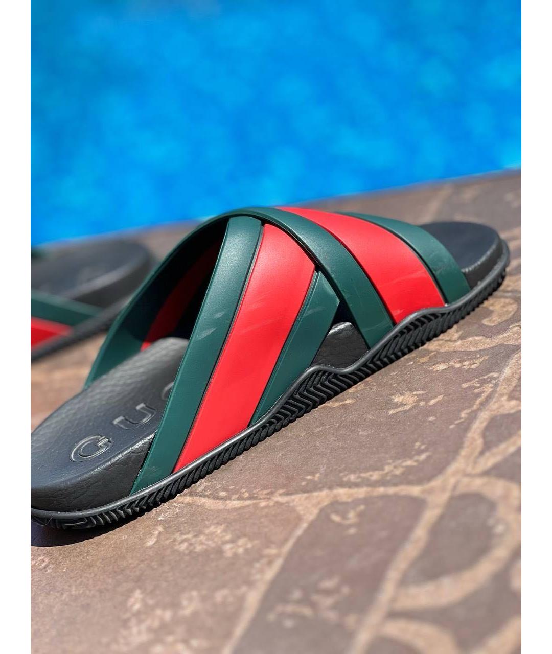 GUCCI Резиновые шлепанцы, фото 4