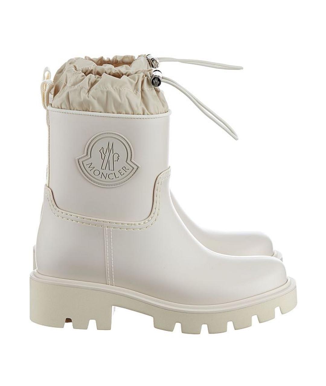 MONCLER Бежевые резиновые ботинки, фото 8