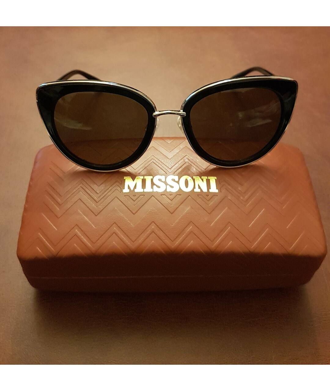 M MISSONI Черные пластиковые солнцезащитные очки, фото 3