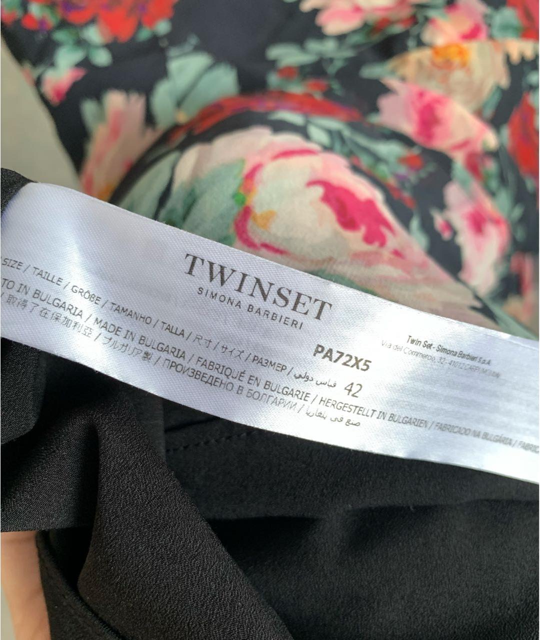 TWIN-SET Черное полиэстеровое повседневное платье, фото 8