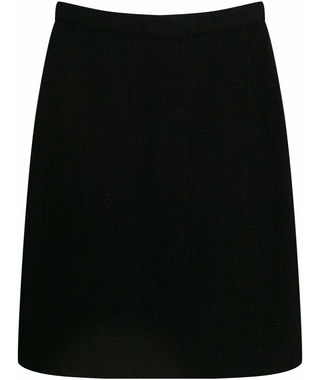 VERSUS VERSACE Черная шерстяная юбка мини, фото 1