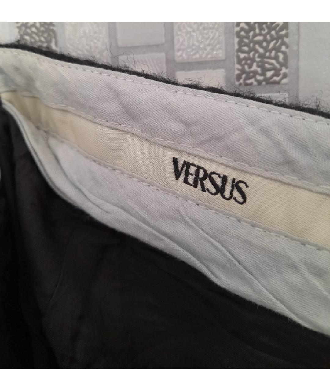 VERSUS VERSACE Черная шерстяная юбка мини, фото 9