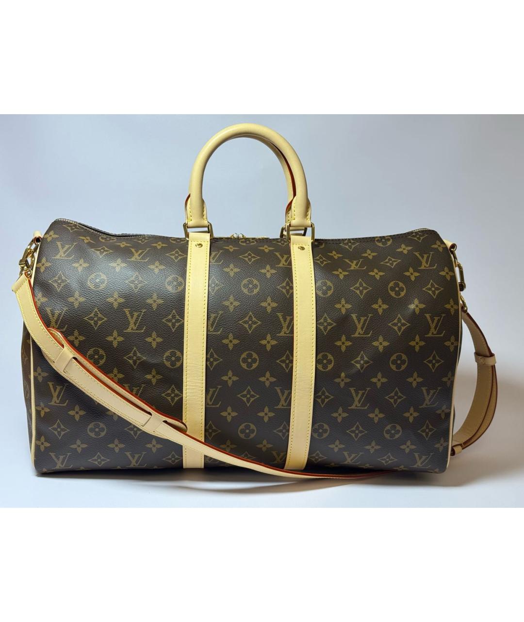 LOUIS VUITTON Коричневая дорожная/спортивная сумка, фото 9
