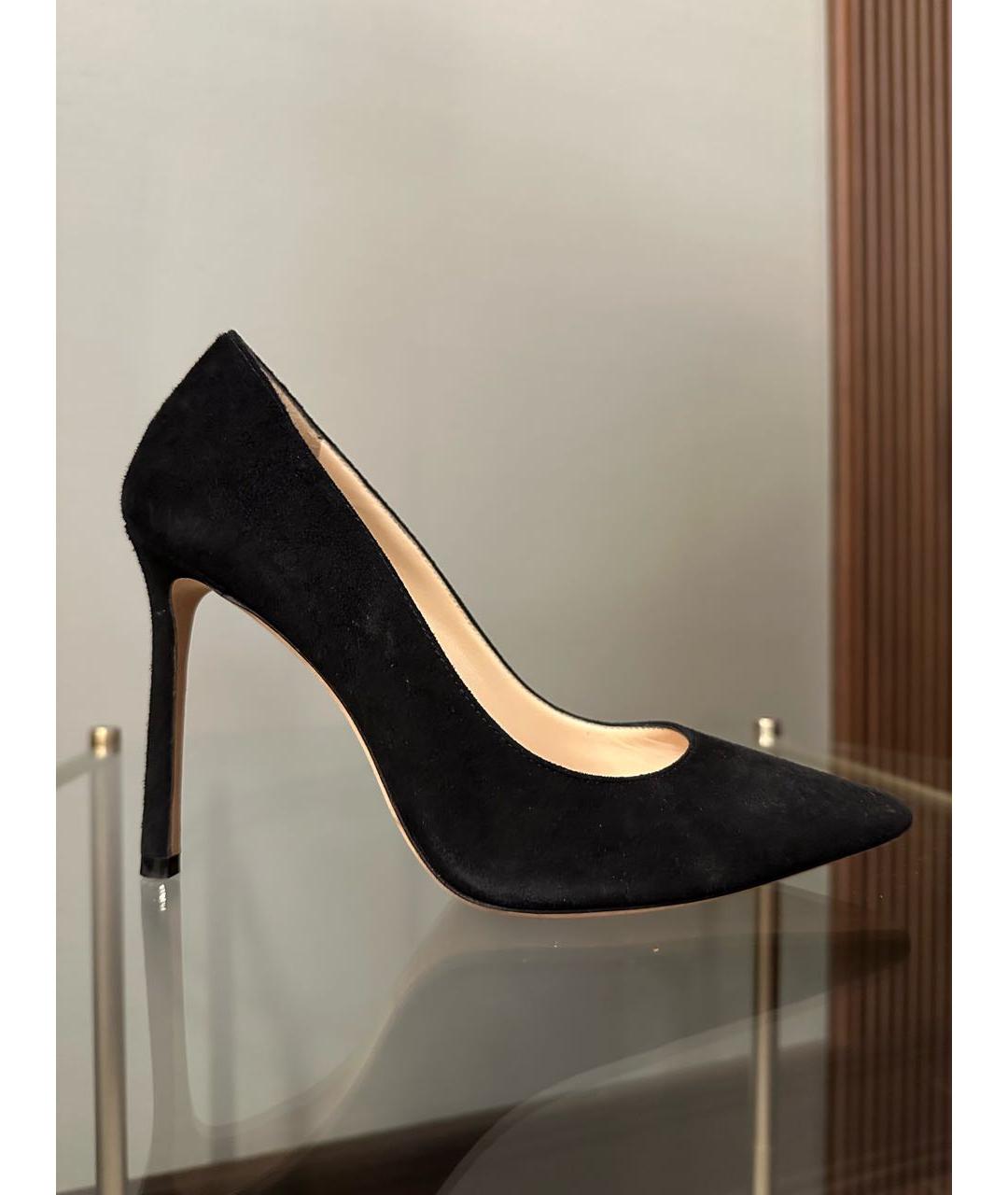 JIMMY CHOO Черные замшевые туфли, фото 7