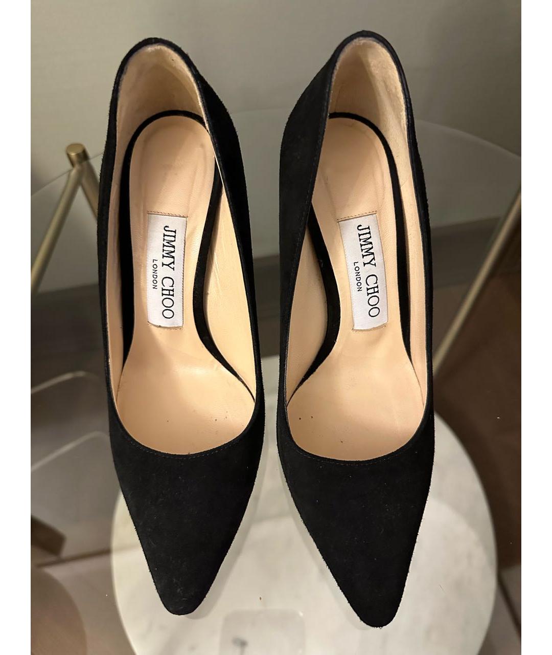 JIMMY CHOO Черные замшевые туфли, фото 2