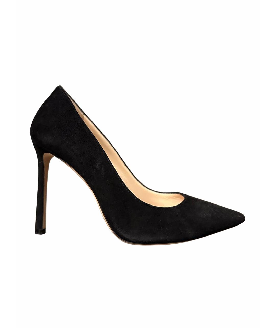 JIMMY CHOO Черные замшевые туфли, фото 1