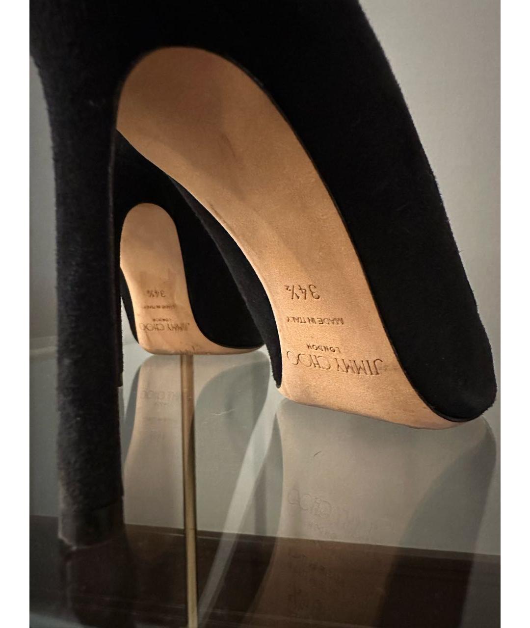 JIMMY CHOO Черные замшевые туфли, фото 5