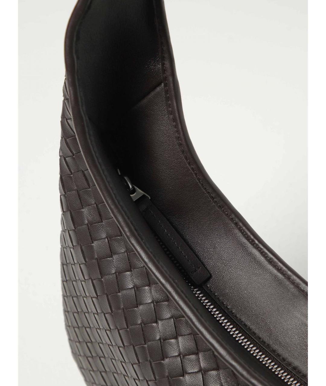 BOTTEGA VENETA Коричневая кожаная сумка на плечо, фото 4