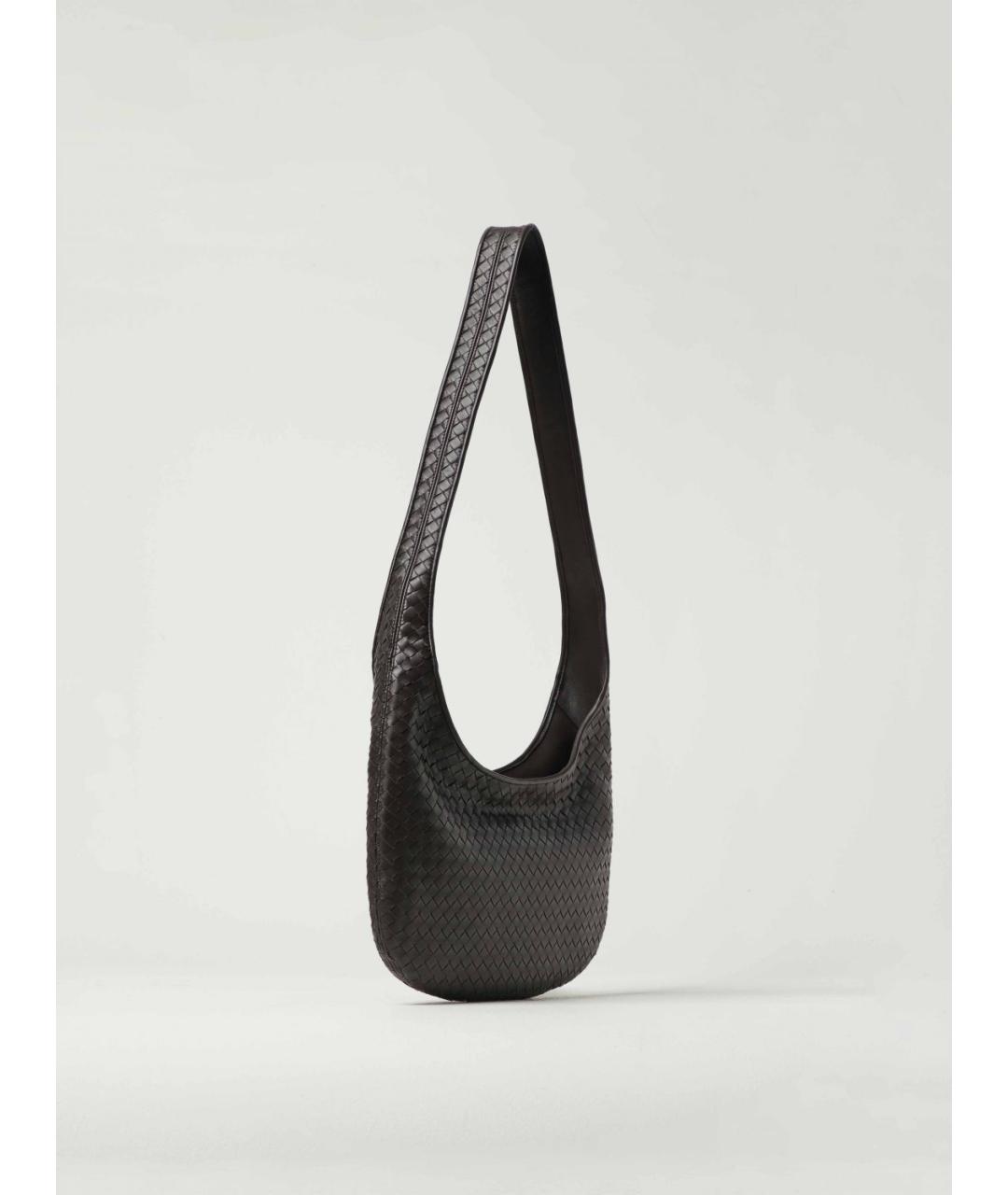 BOTTEGA VENETA Коричневая кожаная сумка на плечо, фото 3