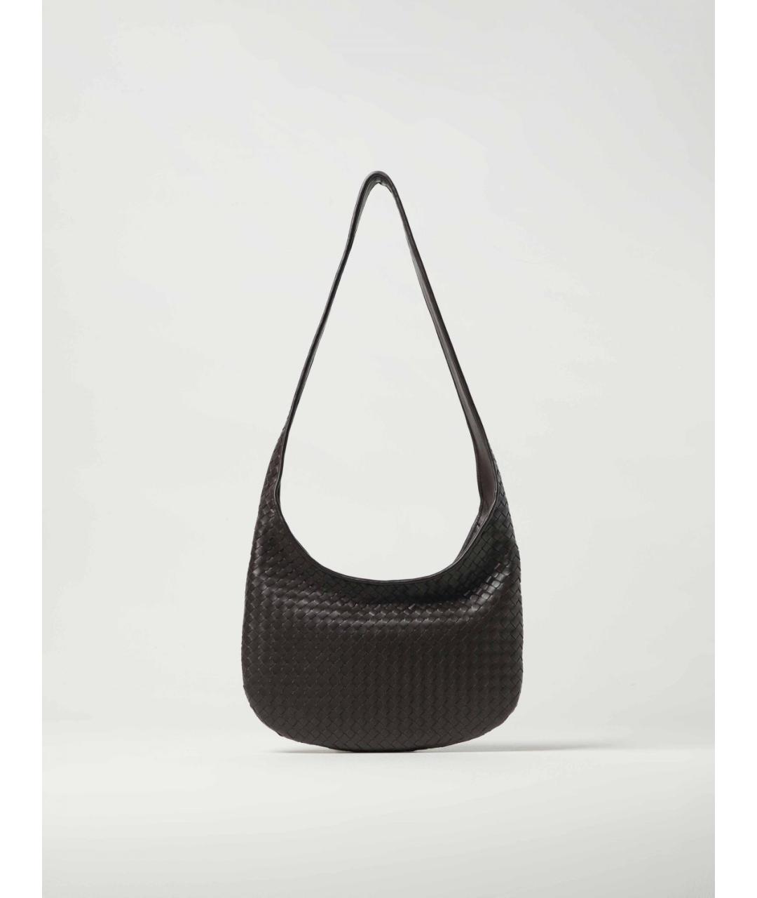 BOTTEGA VENETA Коричневая кожаная сумка на плечо, фото 6