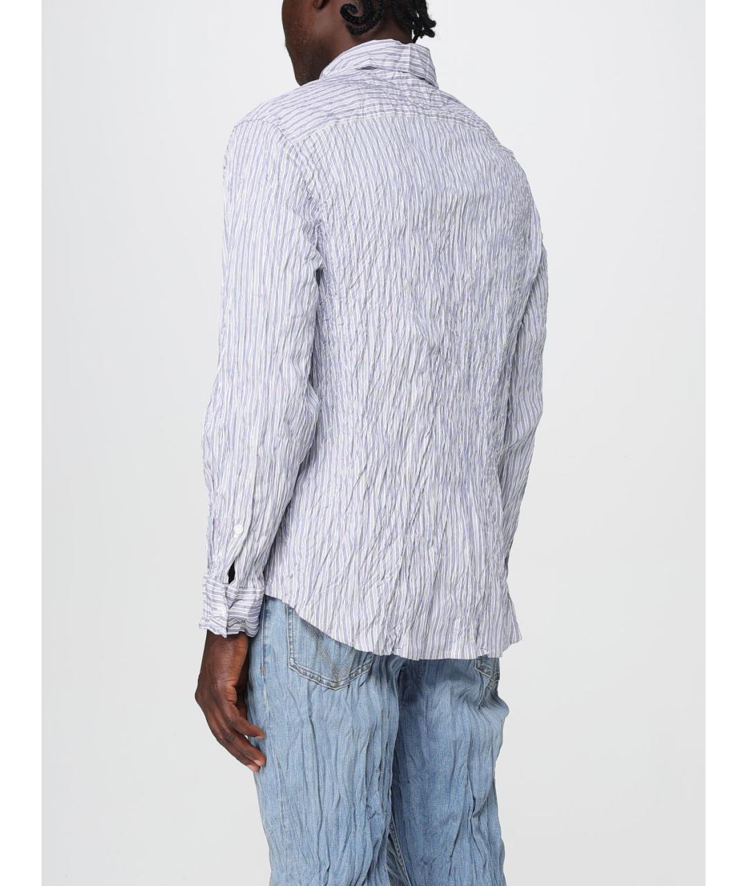 BOTTEGA VENETA Синяя хлопковая кэжуал рубашка, фото 4