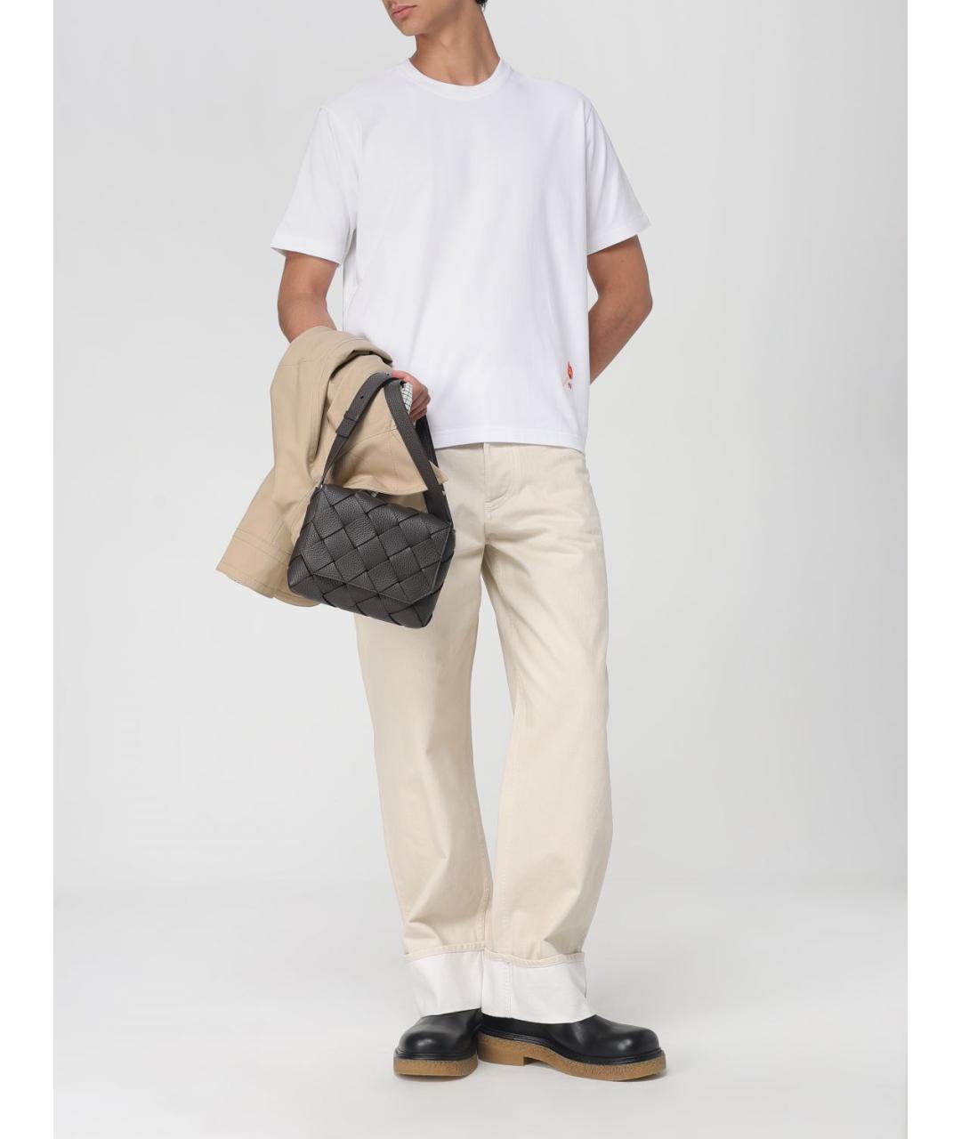 BOTTEGA VENETA Белая хлопковая футболка, фото 3
