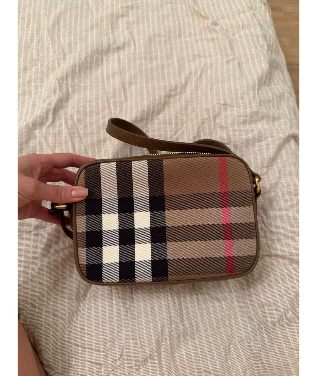 BURBERRY Бежевая кожаная сумка тоут, фото 3