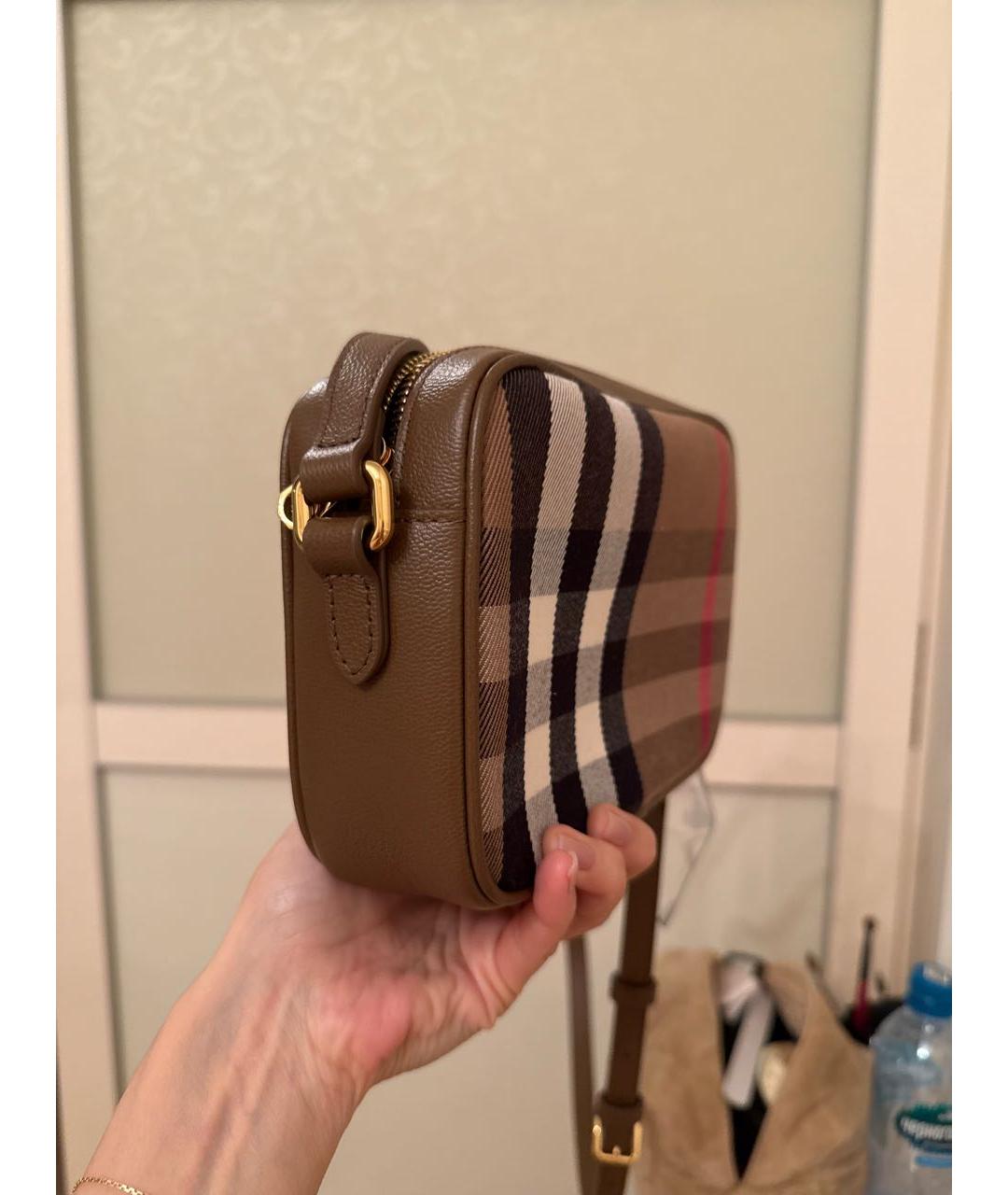 BURBERRY Бежевая кожаная сумка тоут, фото 2