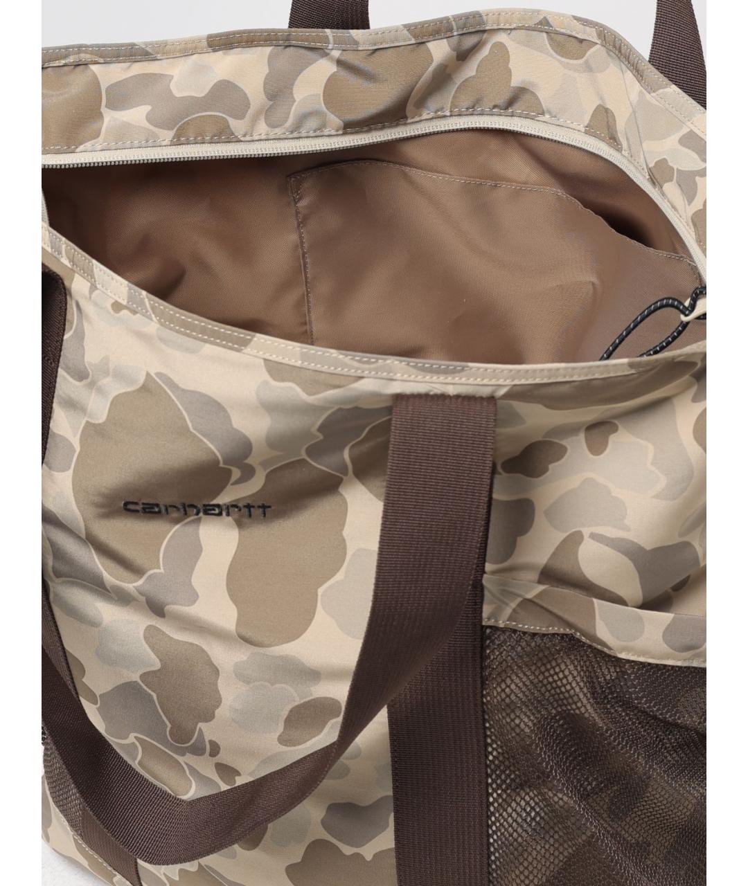 CARHARTT WIP Бежевая синтетическая сумка тоут, фото 4