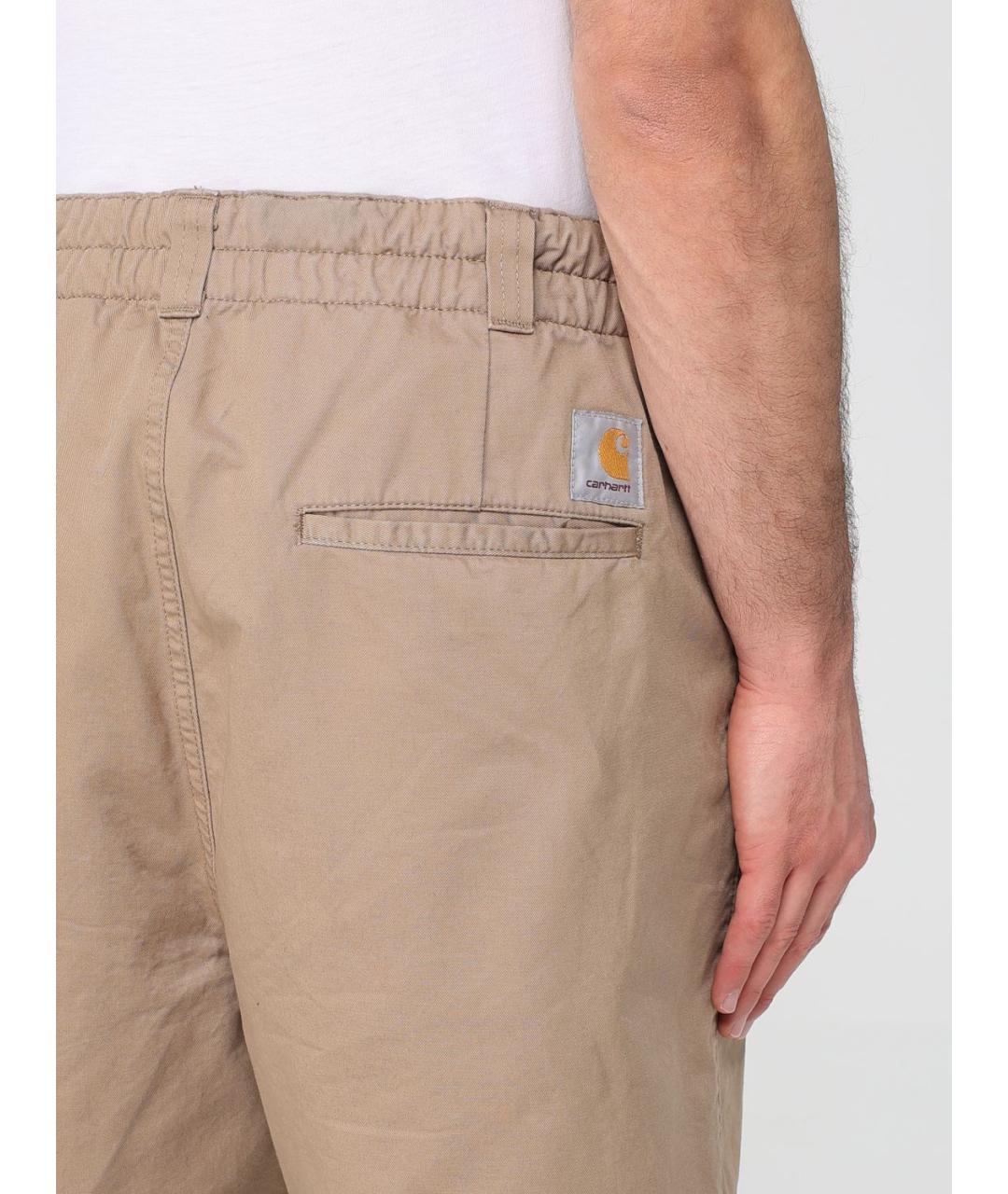 CARHARTT WIP Бежевые хлопковые шорты, фото 4