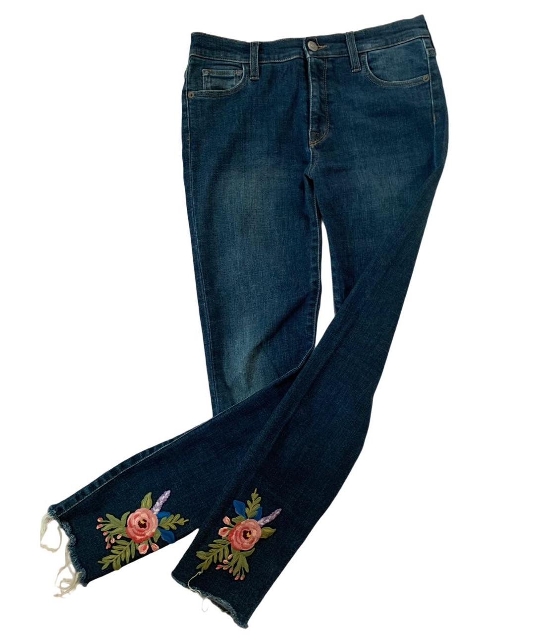 GUCCI Синие хлопко-эластановые джинсы слим, фото 8