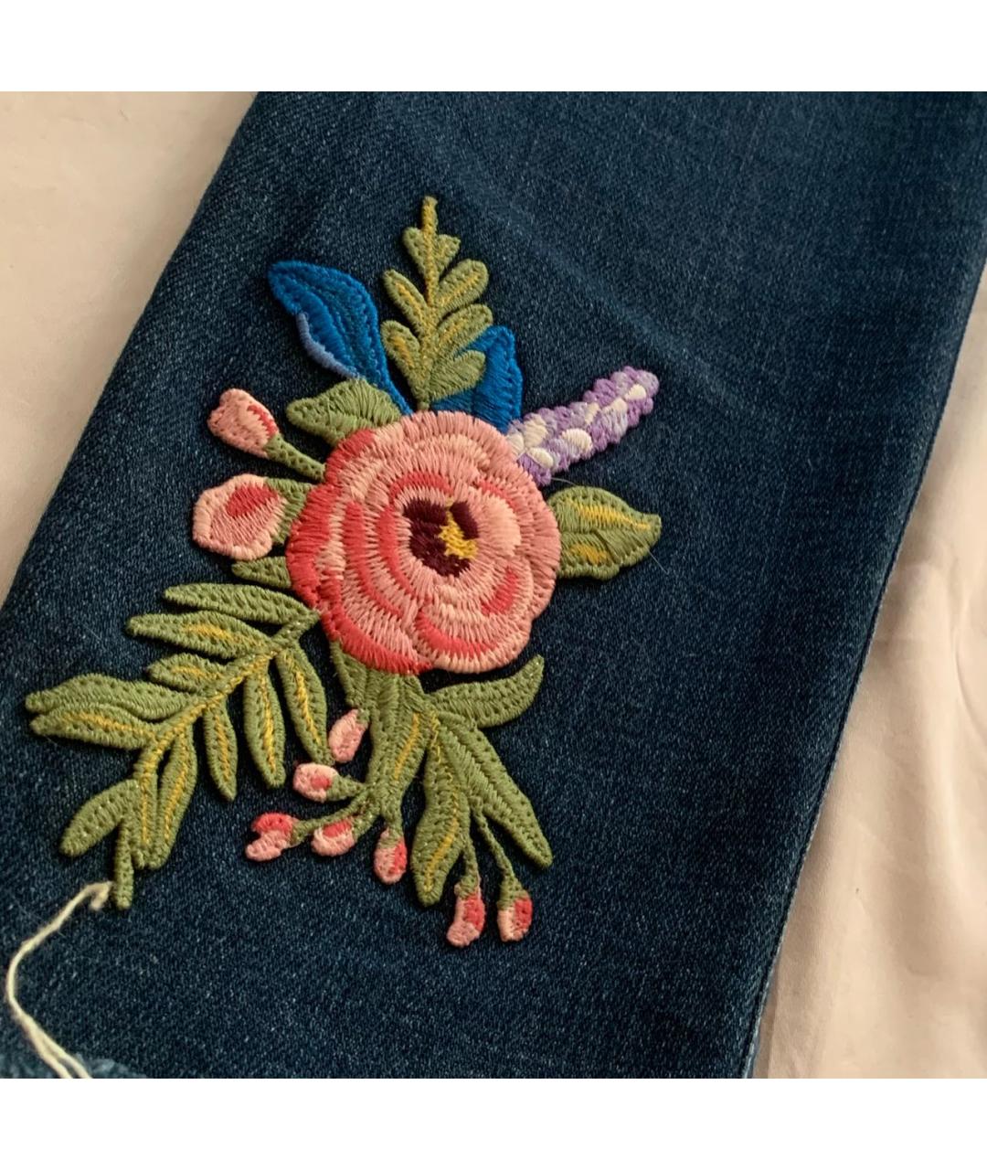 GUCCI Синие хлопко-эластановые джинсы слим, фото 3