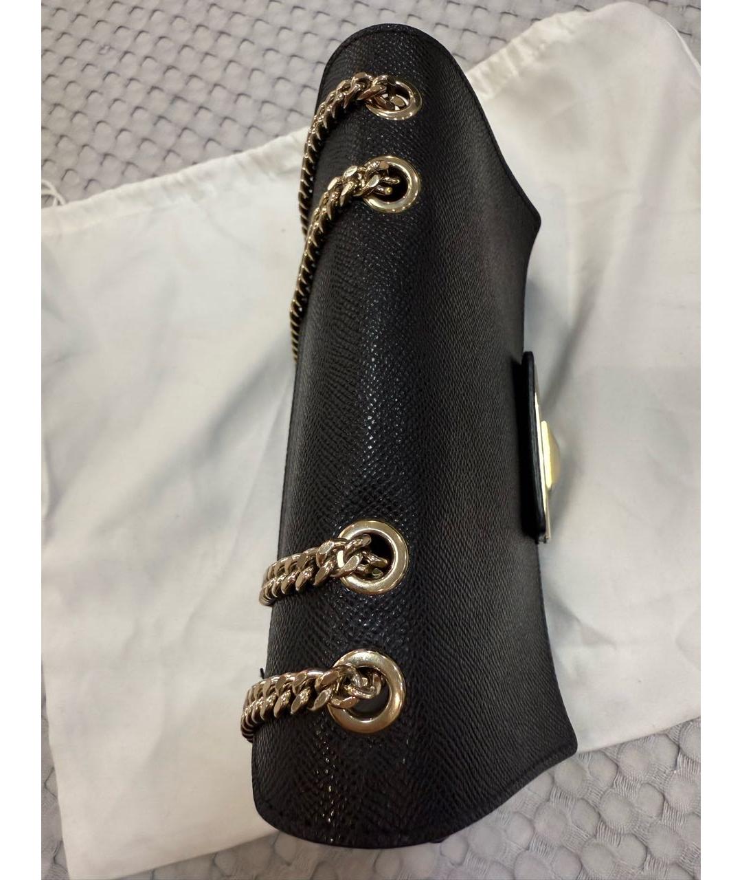 FURLA Черная кожаная сумка через плечо, фото 6