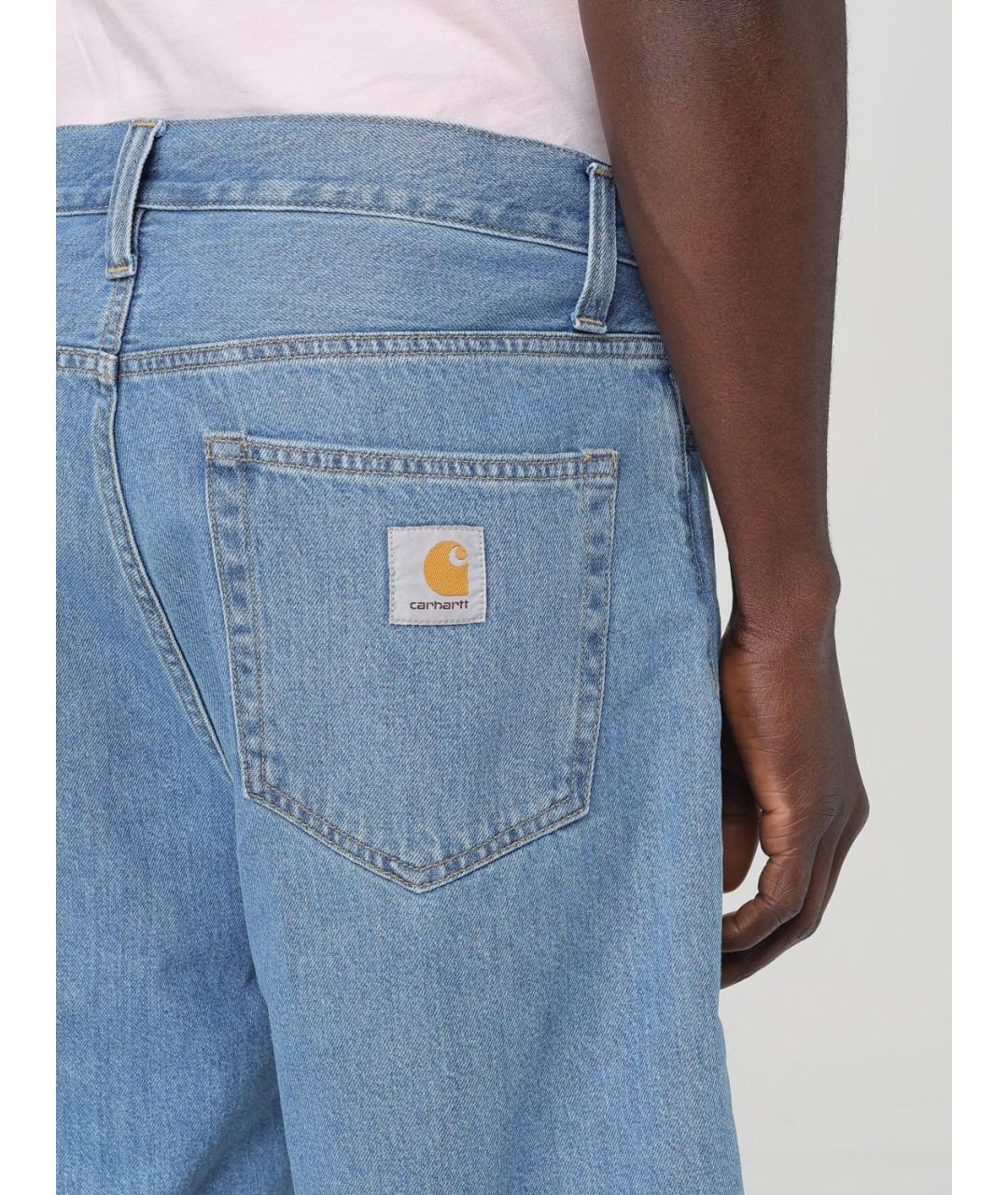 CARHARTT WIP Синие хлопковые шорты, фото 4
