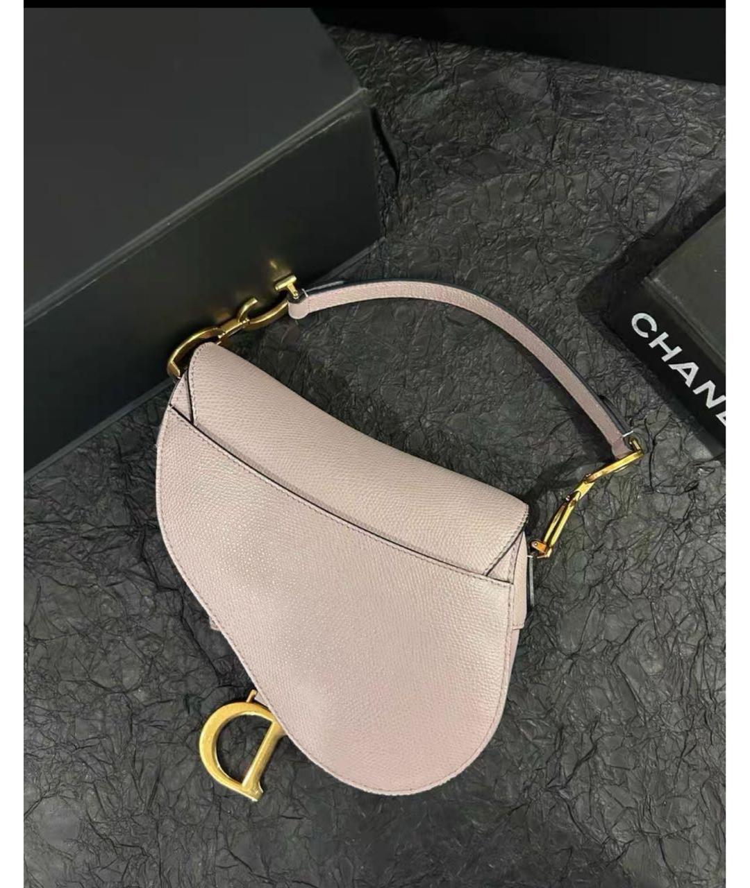 CHRISTIAN DIOR Розовая кожаная сумка с короткими ручками, фото 4