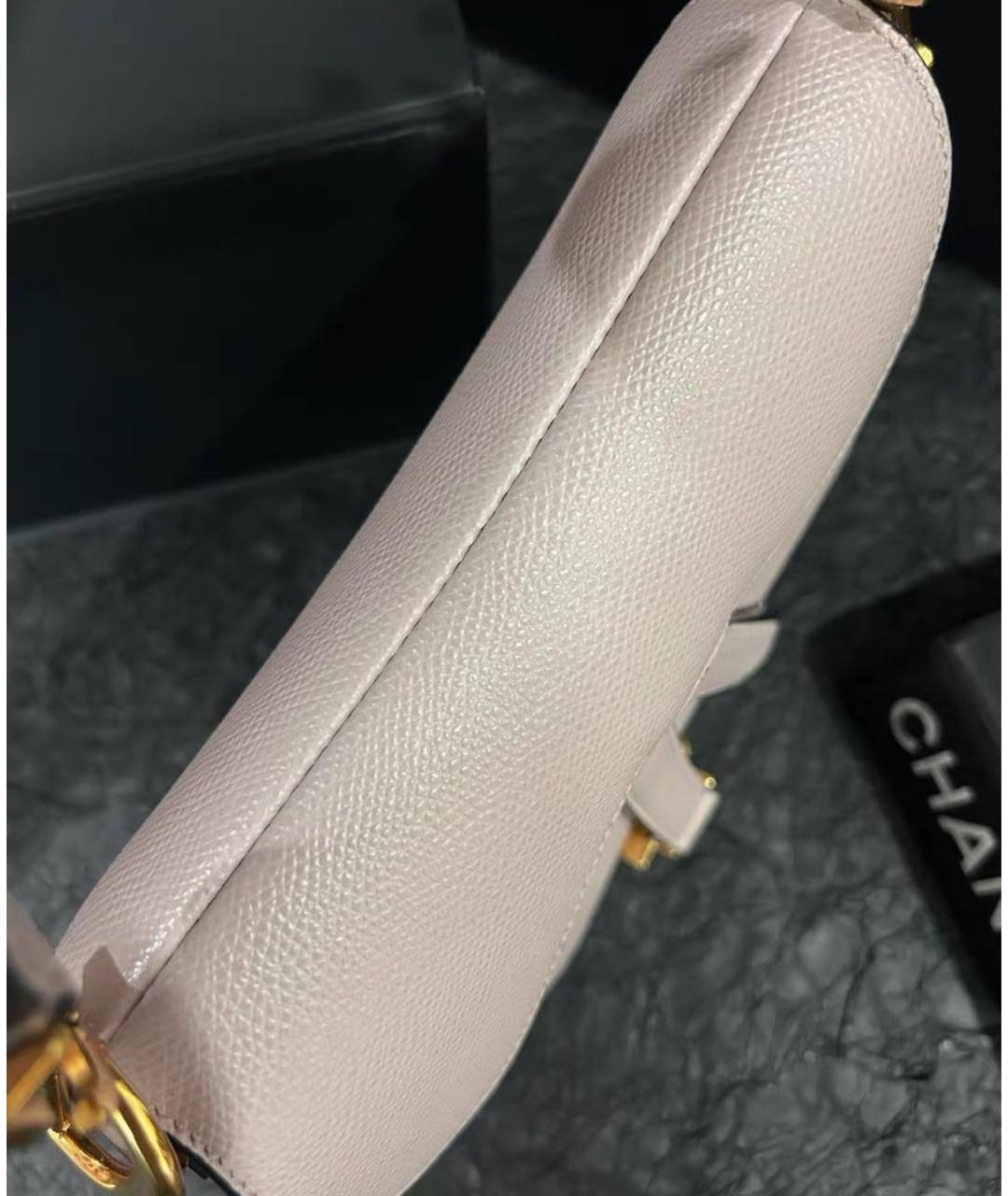 CHRISTIAN DIOR Розовая кожаная сумка с короткими ручками, фото 5