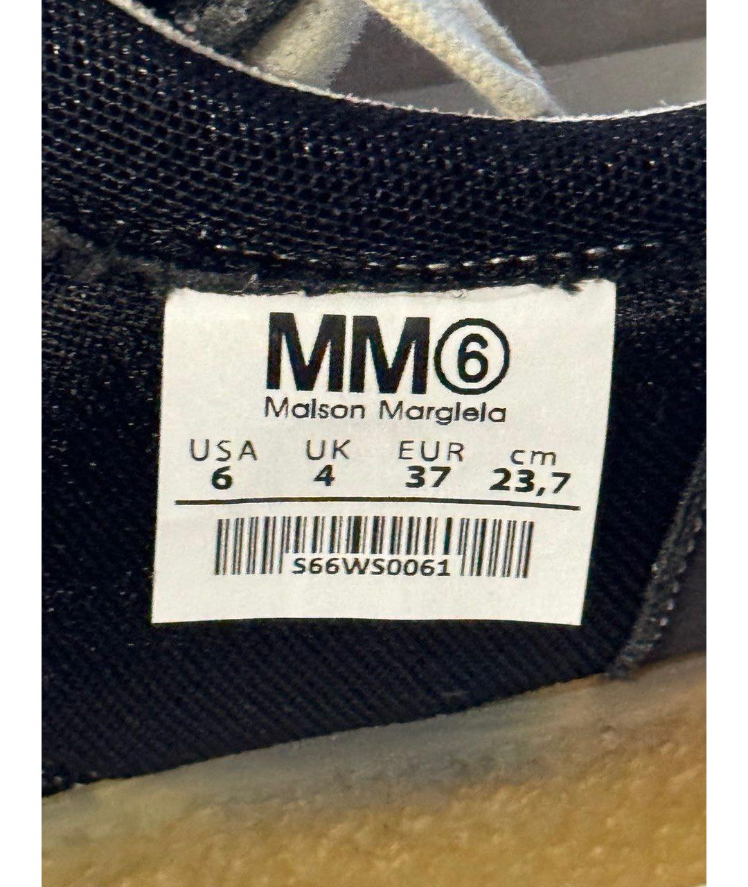 MAISON MARGIELA Черные текстильные кеды, фото 7