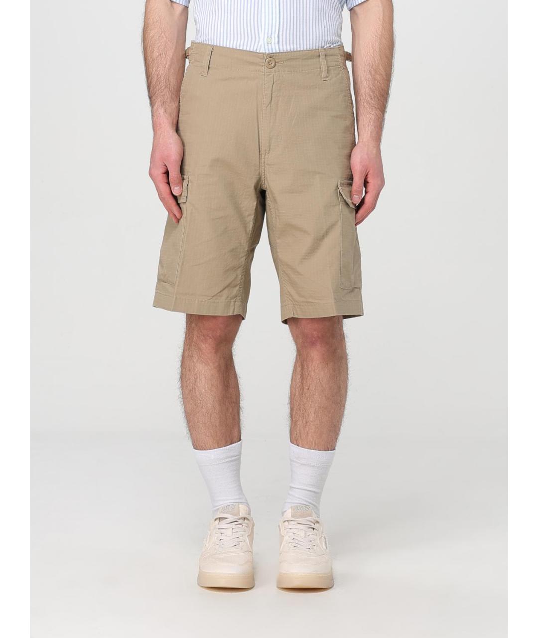 CARHARTT WIP Бежевые хлопковые шорты, фото 2