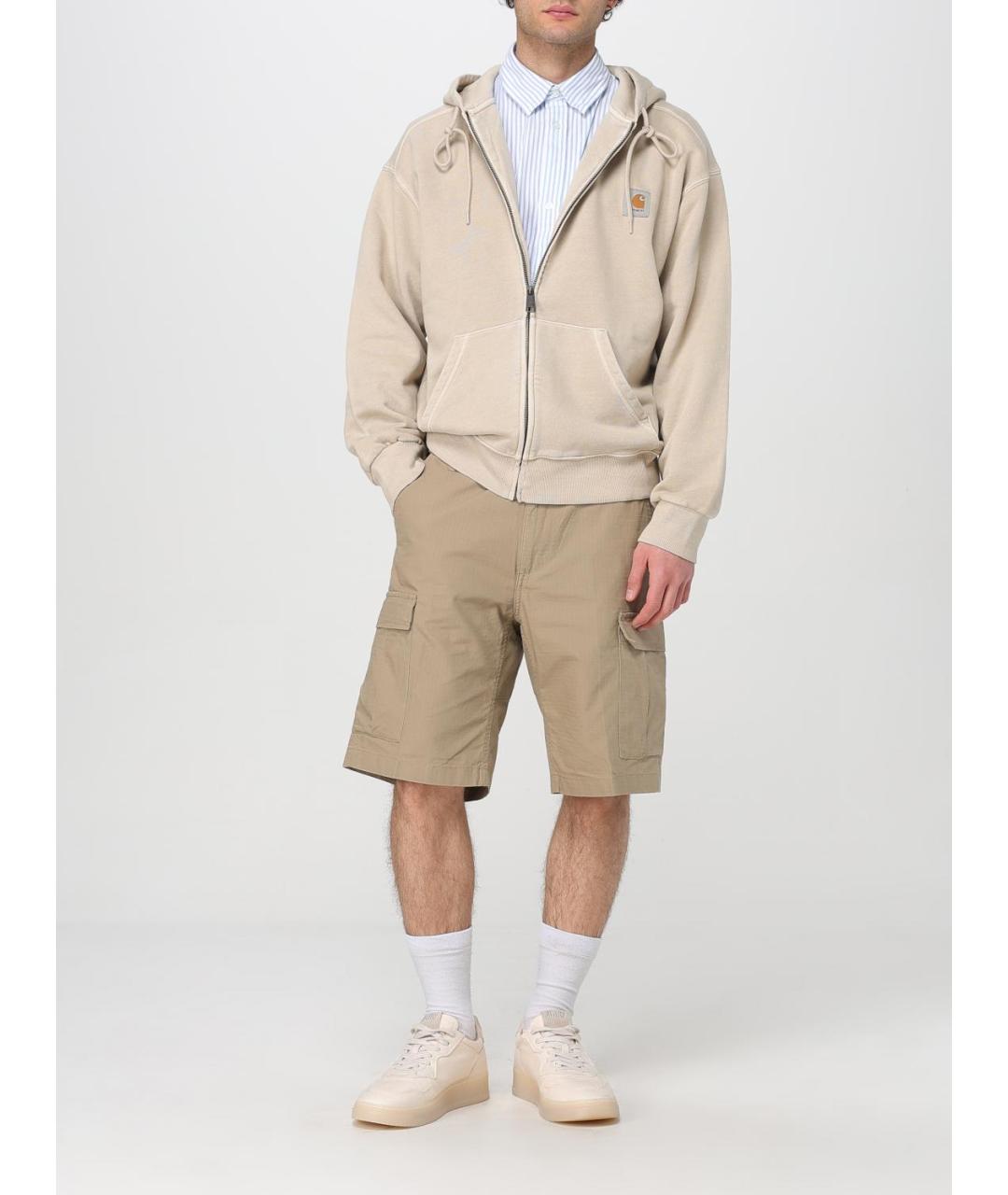 CARHARTT WIP Бежевые хлопковые шорты, фото 3