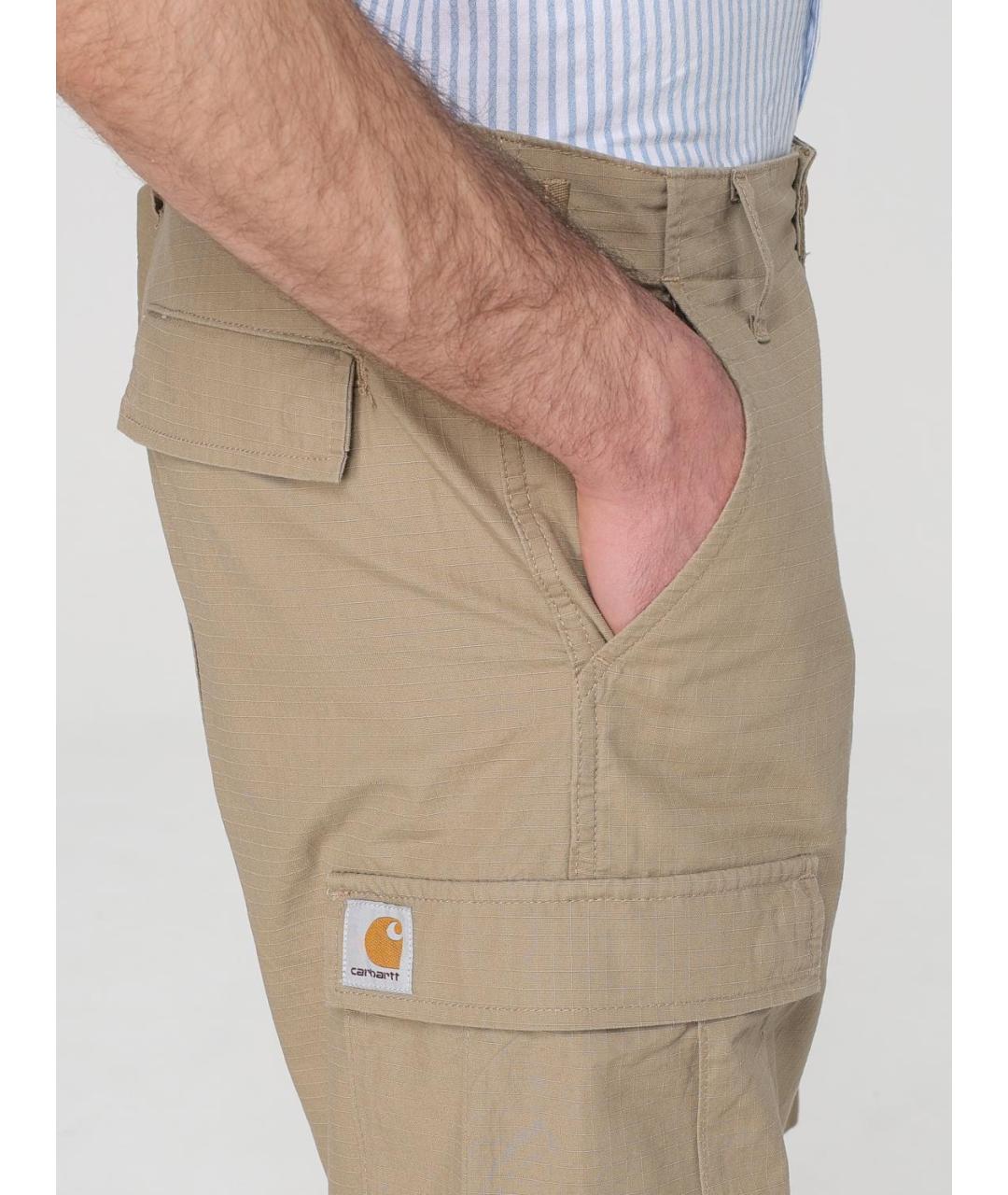 CARHARTT WIP Бежевые хлопковые шорты, фото 5