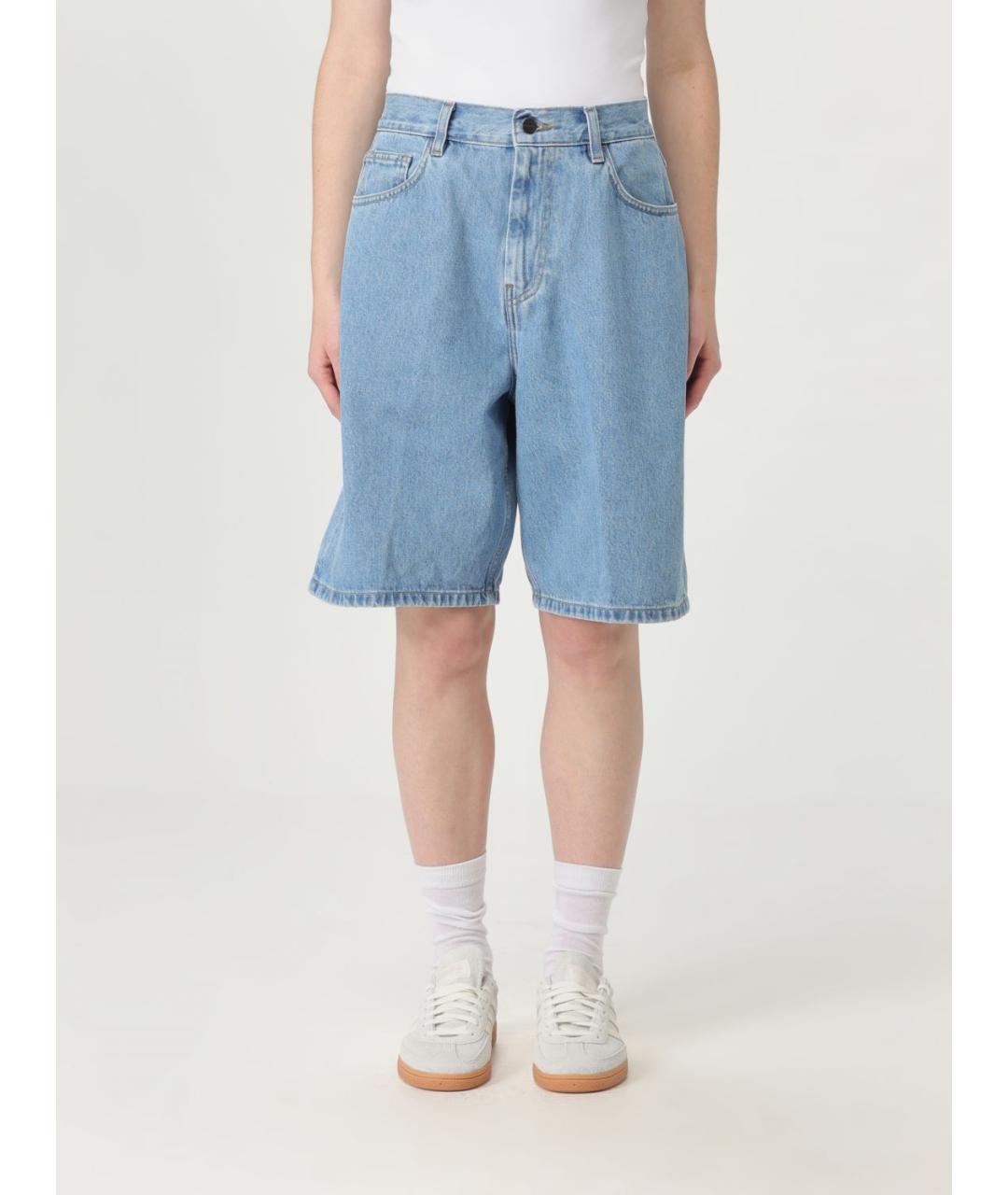 CARHARTT WIP Голубые хлопковые шорты, фото 2