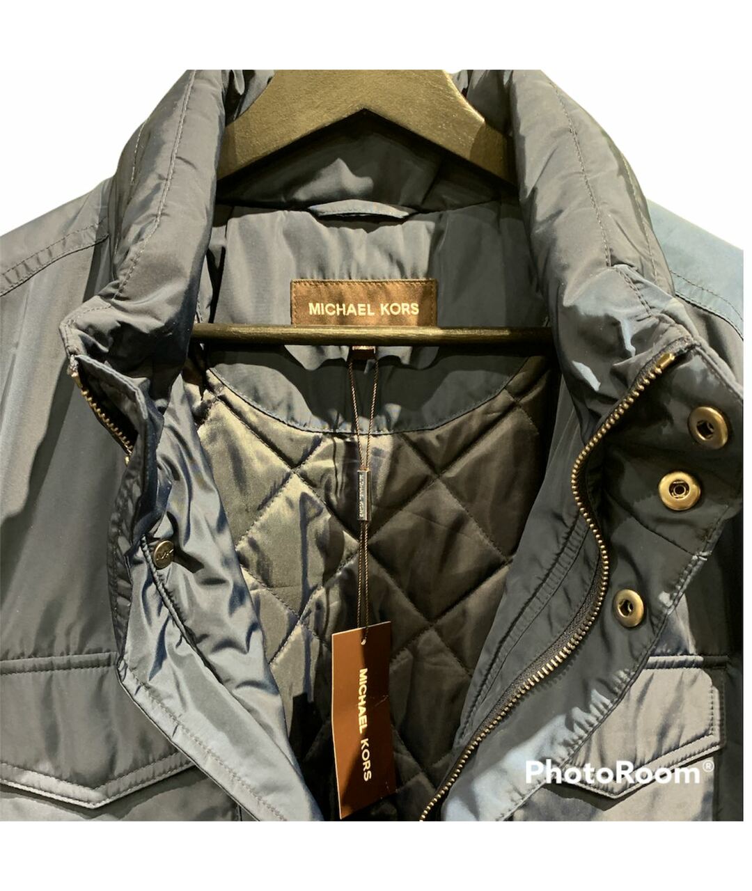 MICHAEL KORS Темно-синяя полиамидовая куртка, фото 3