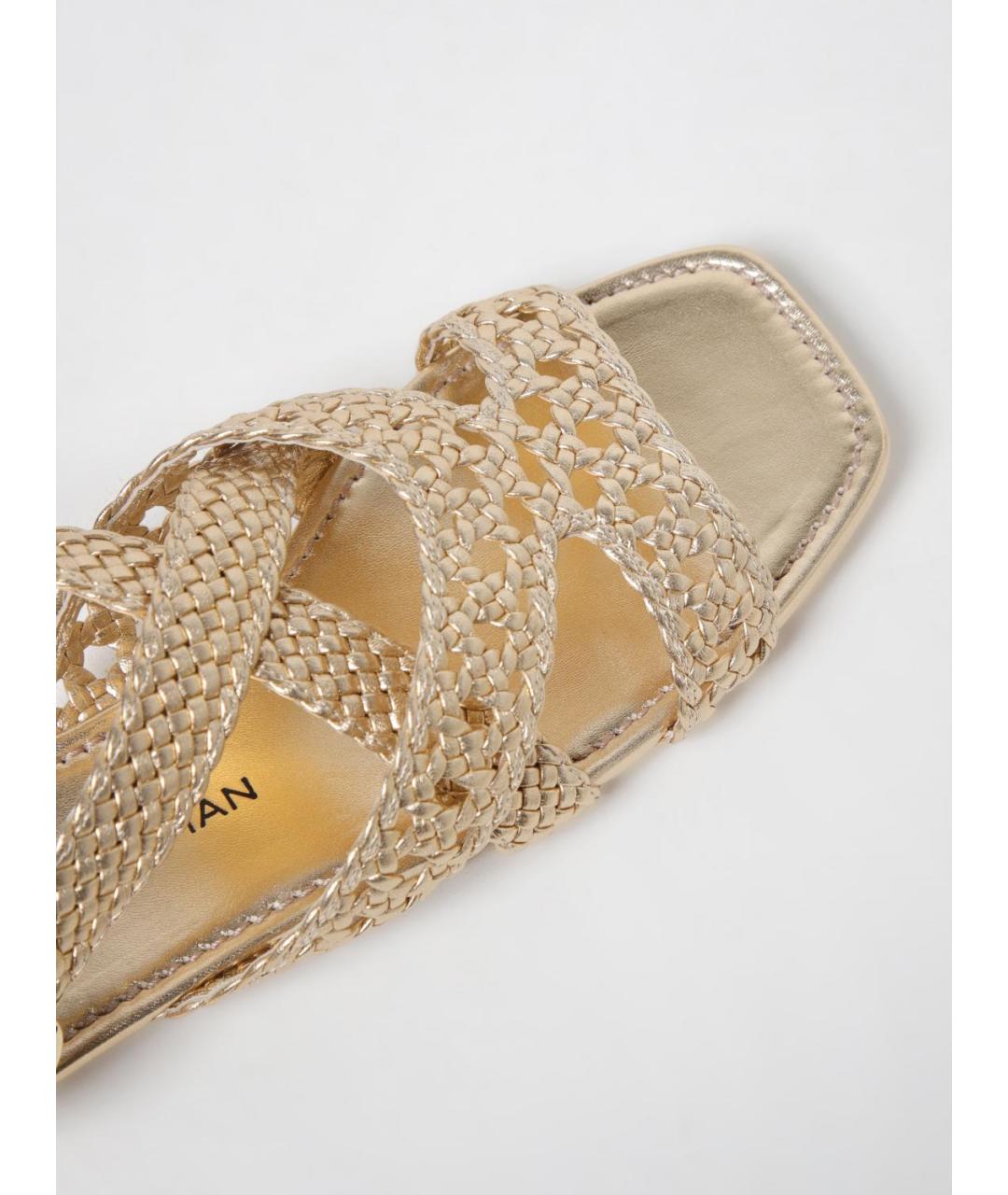 STUART WEITZMAN Золотые сандалии, фото 4