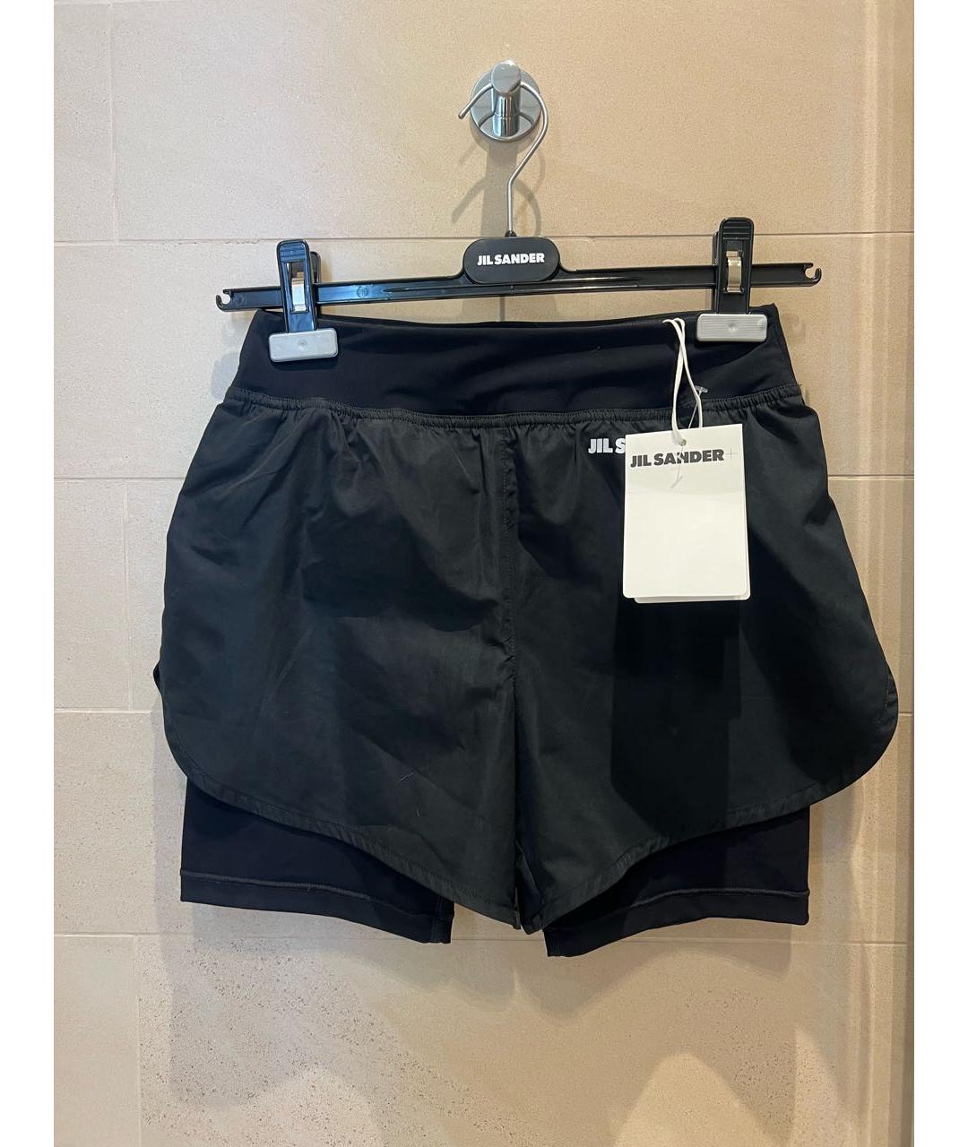 JIL SANDER Черные полиэстеровые спортивные брюки и шорты, фото 7