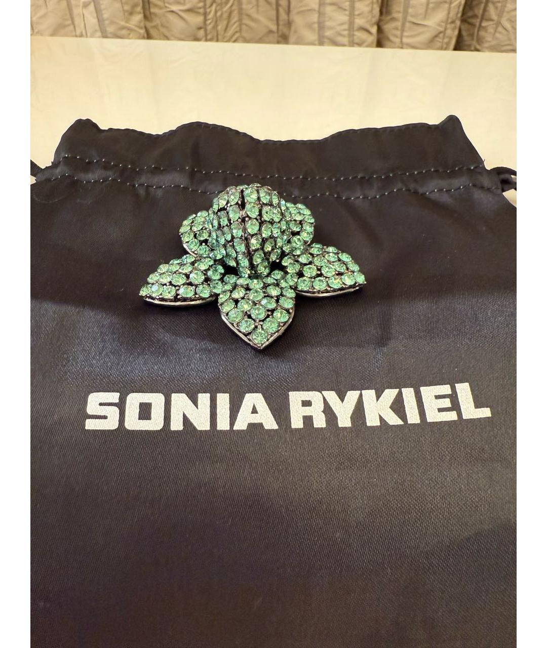 SONIA RYKIEL Зеленая металлическая булавка / брошь, фото 2
