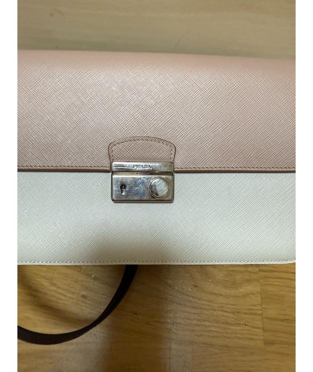PRADA Бежевая кожаная сумка через плечо, фото 3