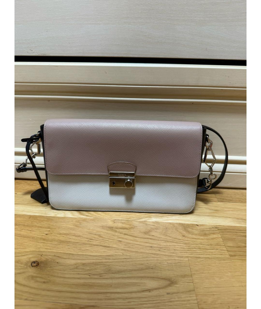 PRADA Бежевая кожаная сумка через плечо, фото 8