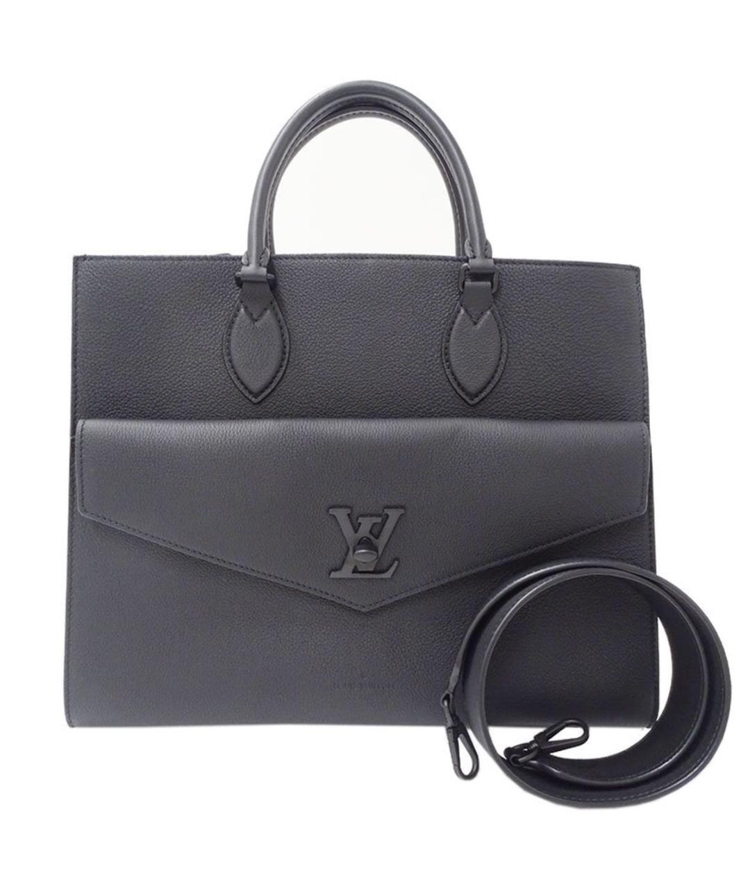 LOUIS VUITTON Черная кожаная сумка через плечо, фото 1