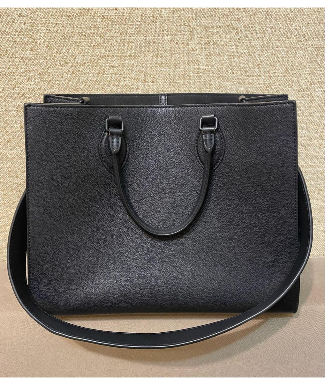 LOUIS VUITTON Черная кожаная сумка через плечо, фото 3
