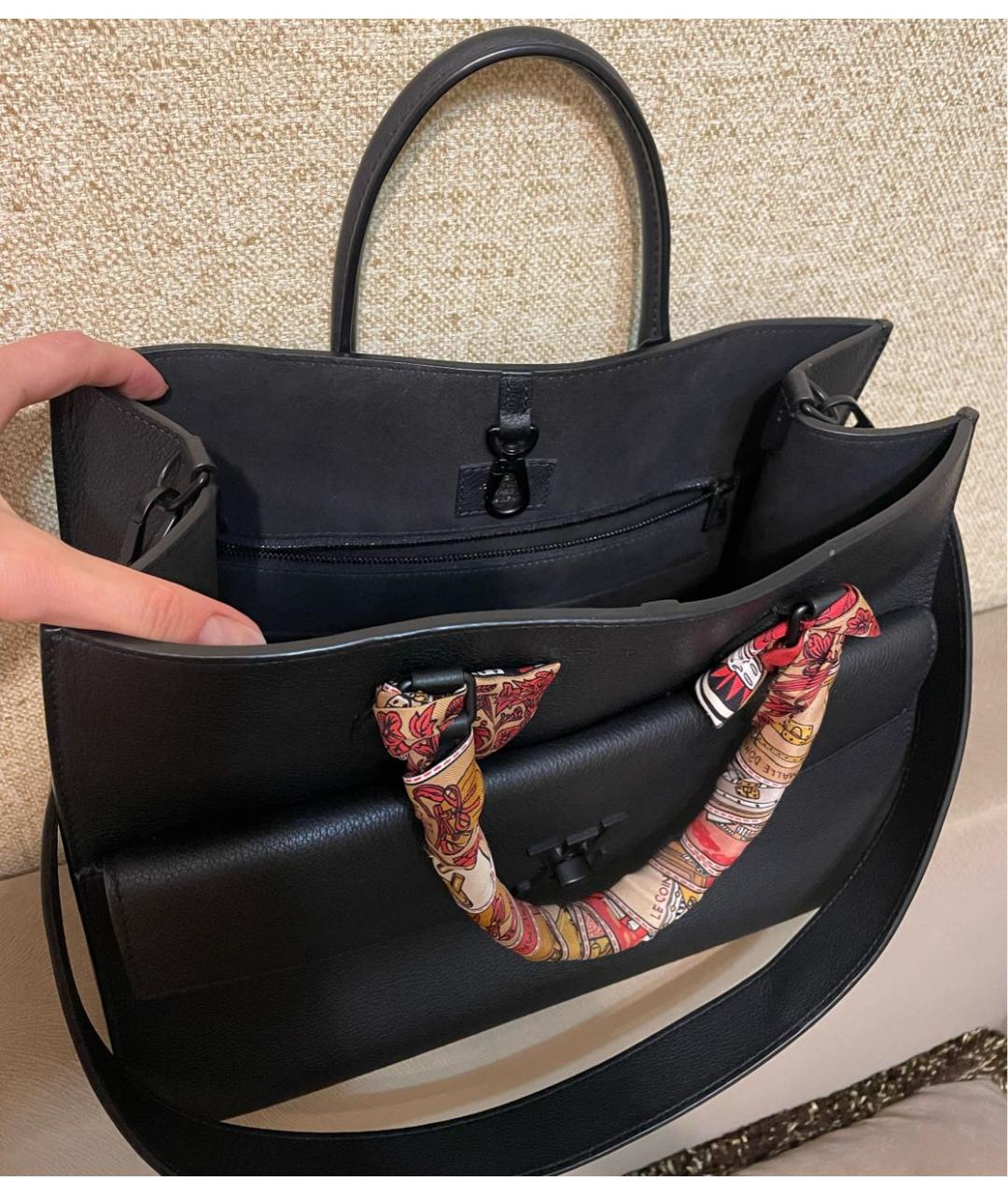LOUIS VUITTON Черная кожаная сумка через плечо, фото 4