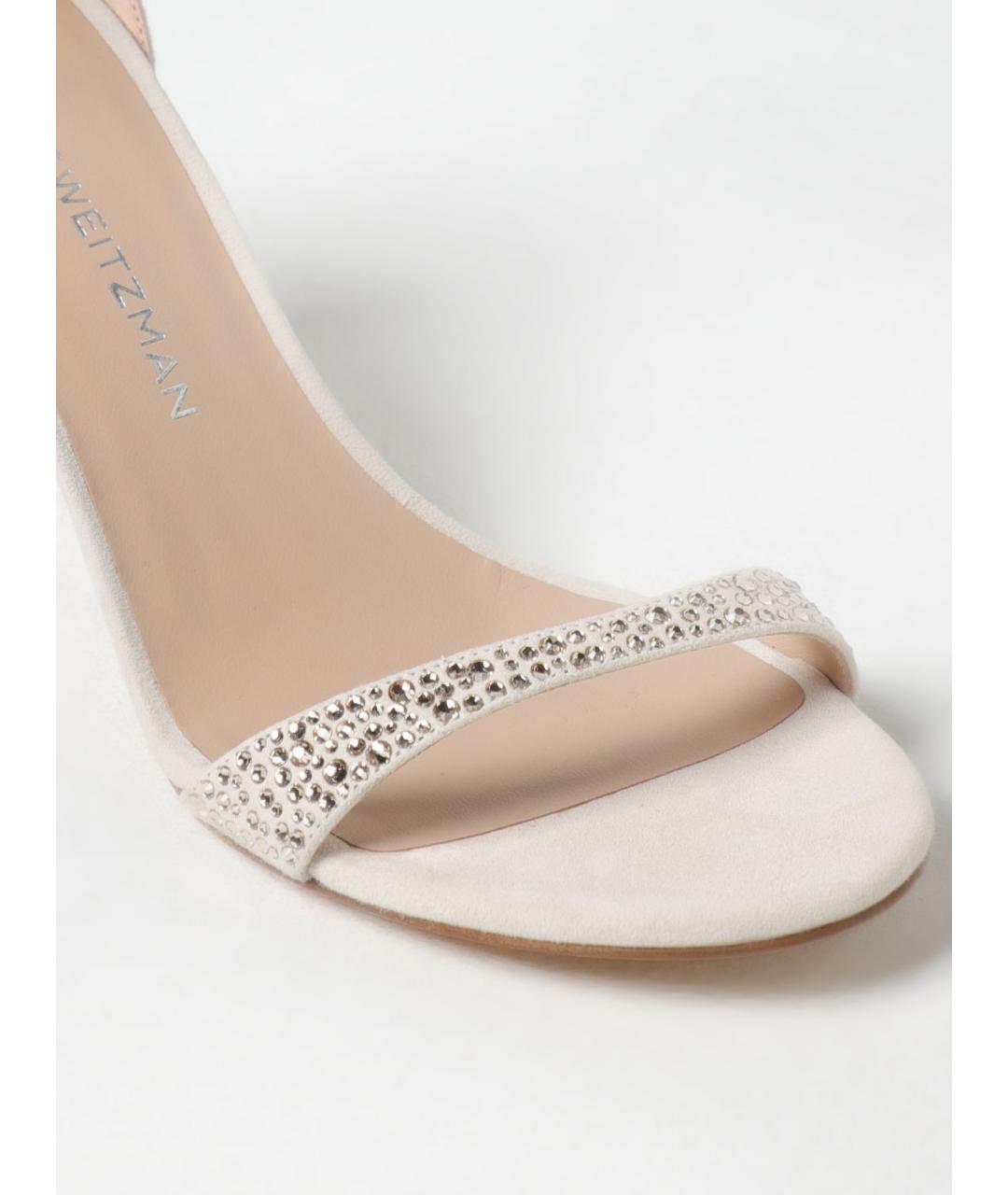 STUART WEITZMAN Серебряные босоножки, фото 4