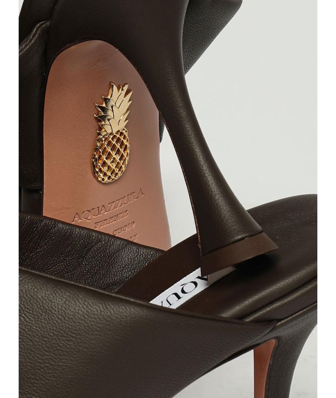 AQUAZZURA Коричневые мюли, фото 4