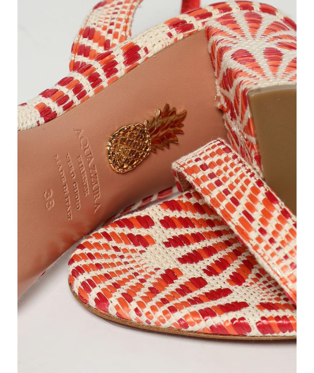 AQUAZZURA Красные босоножки, фото 4