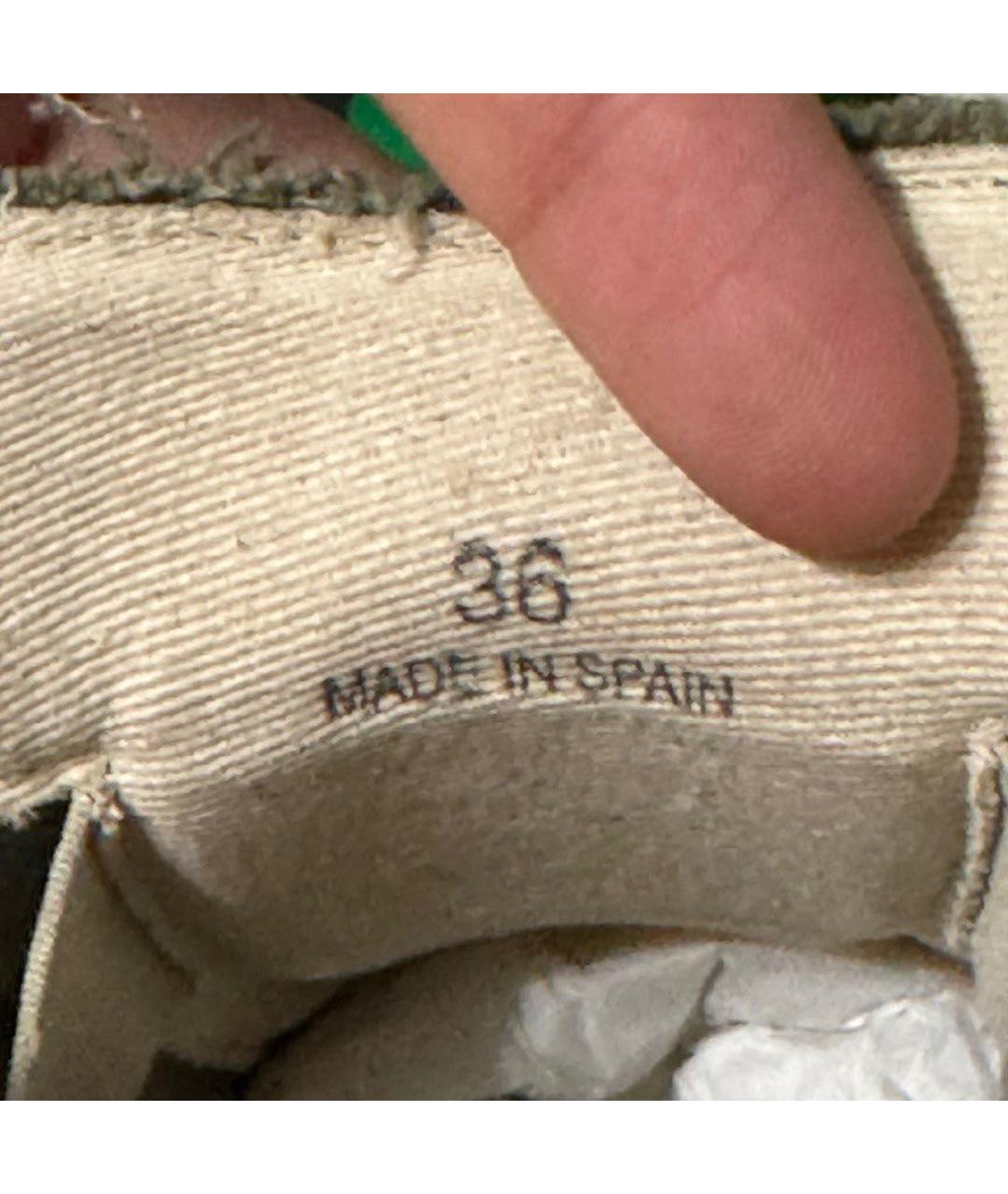MAISON MARGIELA Хаки текстильные кеды, фото 5