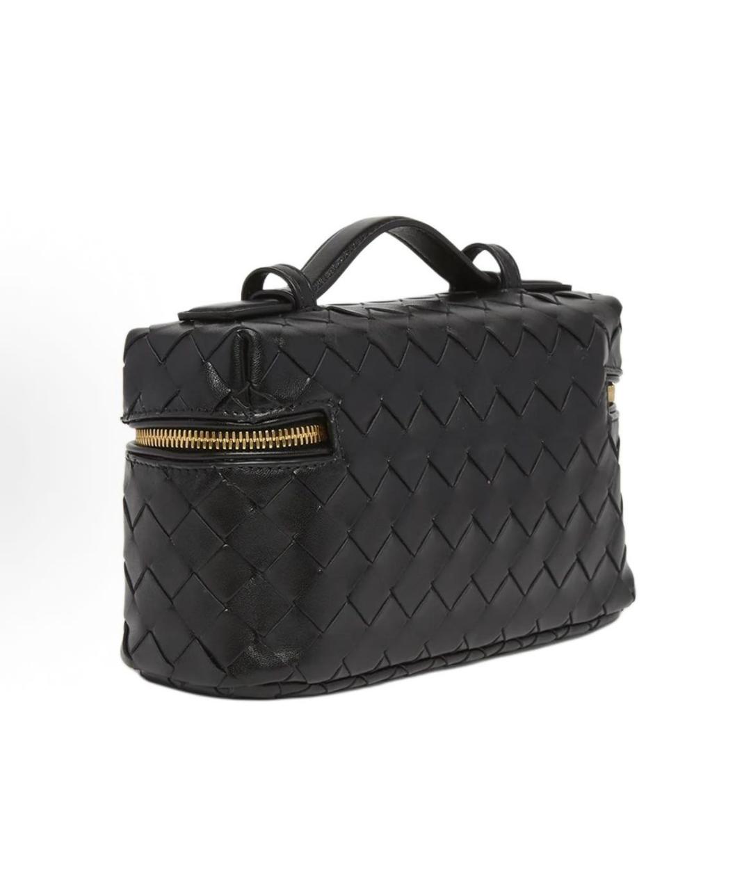 BOTTEGA VENETA Черная кожаная сумка с короткими ручками, фото 2