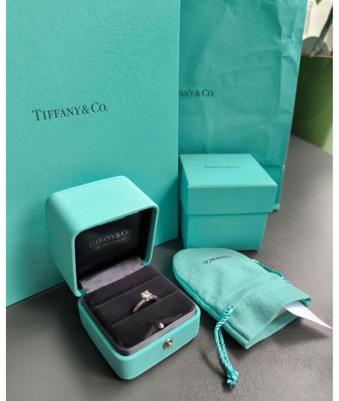 TIFFANY&CO Серебряное платиновое кольцо, фото 8