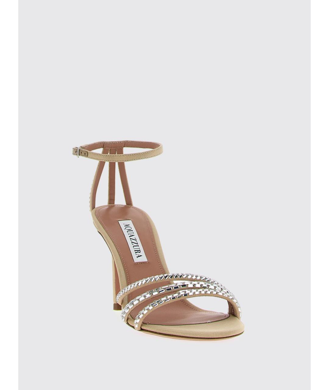 AQUAZZURA Бежевые босоножки, фото 2