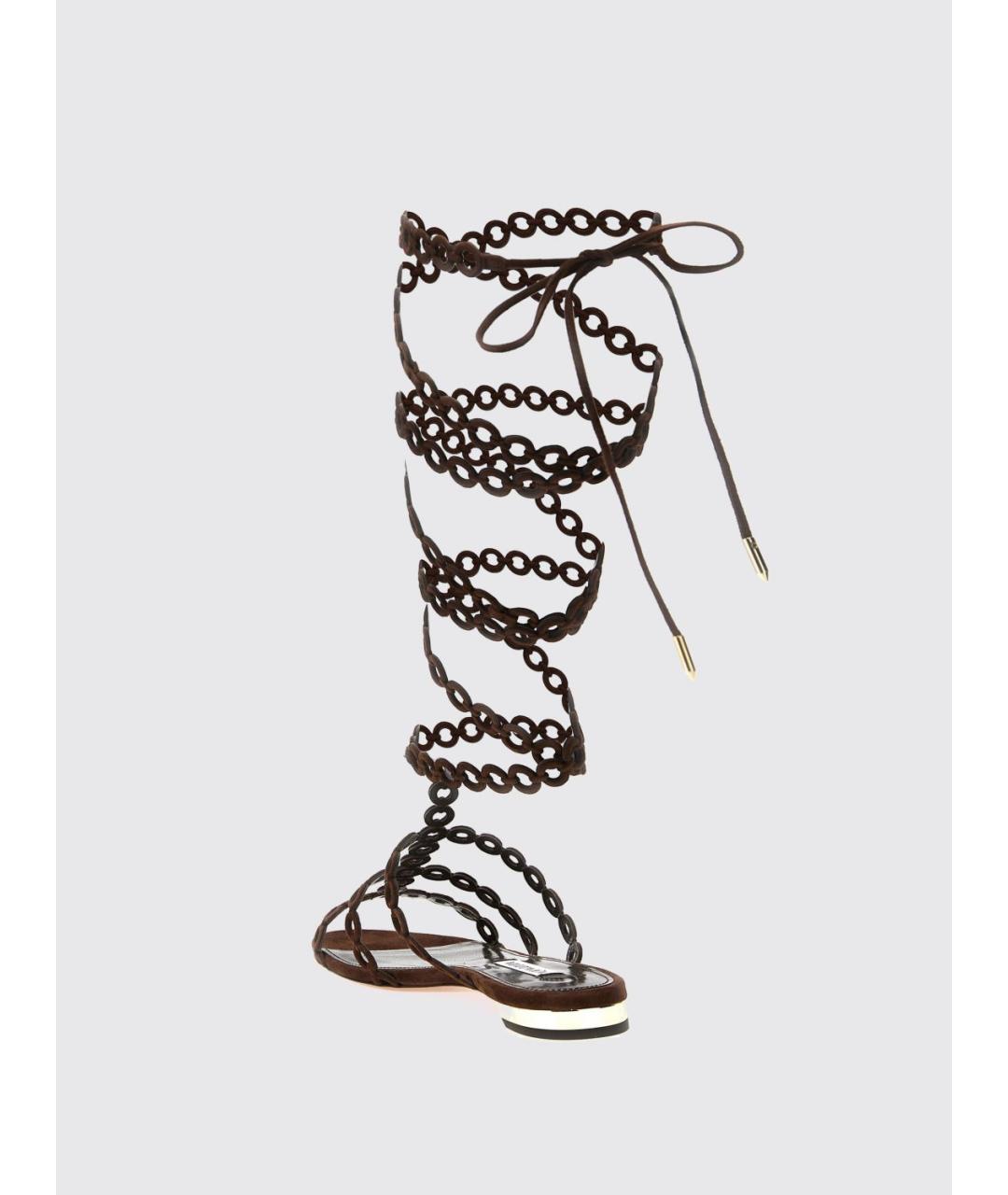 AQUAZZURA Коричневые сандалии, фото 3