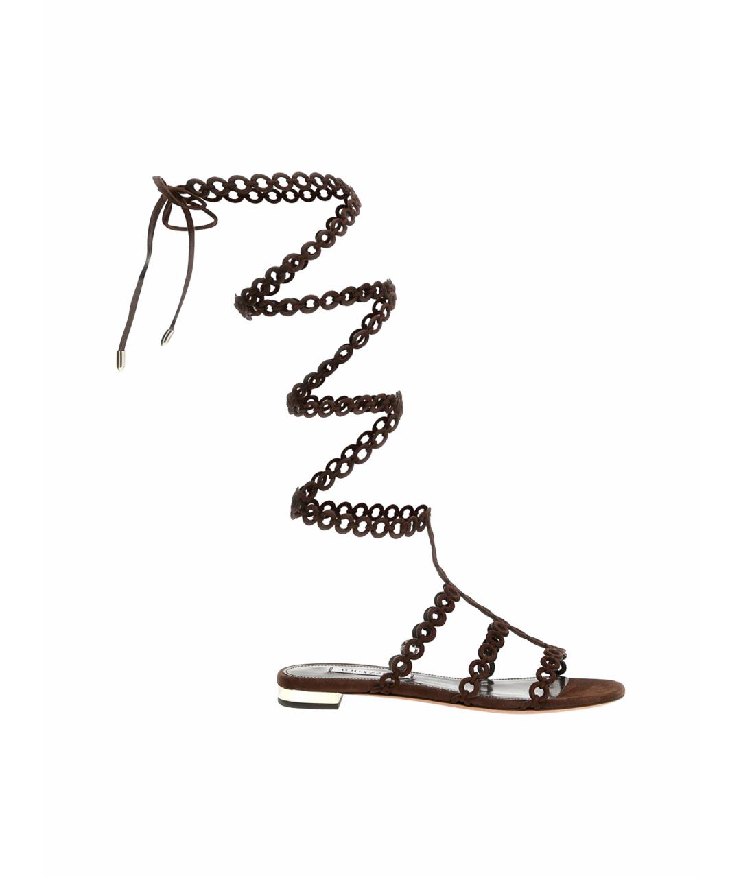 AQUAZZURA Коричневые сандалии, фото 1